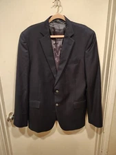 Brooks Brothers "346" Men's Navy 100% Wool Regent Fit Blazer Suit Jacket Sz 44L