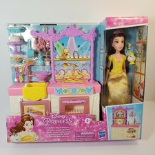 Disney Princess Belle Royal Kitchen Fashion Doll Playset New Hasbro Mrs Potts