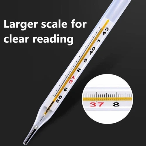 Medical Mercurial Glass Thermometer, Screen Clinical Large ScreenClinical - 1pc - Picture 8 of 8