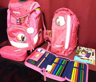 Ergobag Neo+ Pack Schulrucksack Schulranzen Turnbeutel  Pony Pink Rosa SET NEU
