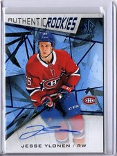 2021-22 SP Game Used Authentic Rookie Auto Jesse Ylonen #171 Montreal Canadiens