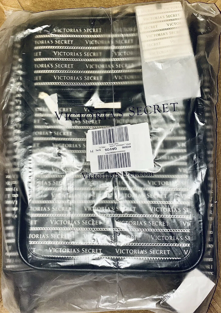 NWT Victoria Secret Black and White Getaway Carry On Suitcase Travel Weekend