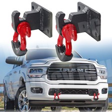 2pcs Front Tow Hooks Kit Fit For Dodge Ram 250035002010-2020heavy Duty Steel 2pcs Front Tow Hooks Kit Fit For Dodge Ram 250035002010-2020heavy Duty Steel