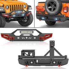 Rear Or Front Bumper W/ D-rings Compatible For 2020-2024 2025 Jeep Gladiator JT