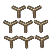 Metal Box Corner Protectors Edge Protector 33x33x33mm Bronze Tone 8pcs