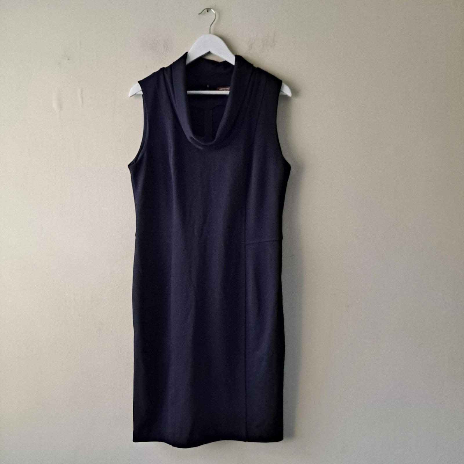 VETEMENTS Abito donna Adrienne Vittadini nero in maglia taglia 12 collo cappuccio senza maniche