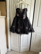 Very Cute, Black And Gold Strapless Prom Or Party Dress Size Junior 10