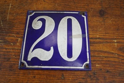 Original Email Sign 20 Number Deutsche Bahn Loft Vintage House Number Retro