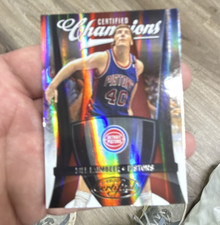 2009-10 Panini Certified Champions Bill Laimbeer #2 Black 1/1 Detroit Pistons
