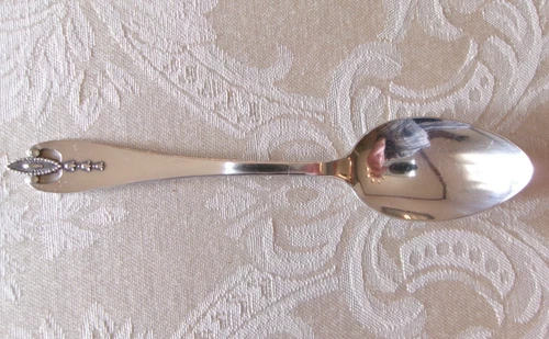 ANTIQUE LUNT 5 I/4" STERLING SILVER SPOON VIRGINIA PATTERN NO MONO 1910