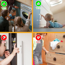 10-Pack Child Safety Cabinet Locks  Adjustable No Drilling Baby Proofing Strap...