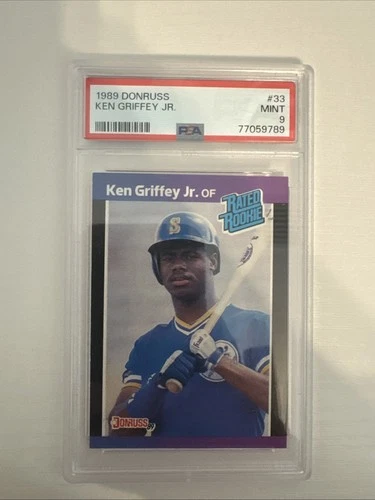 1989 Donruss Rated Rookie Ken Griffey Jr #33 PSA 9