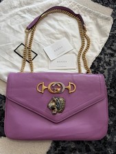 Gucci Leather Exterior Purple Bags & Handbags for Women for sale