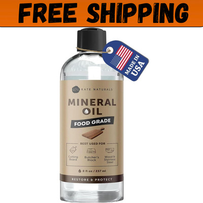Mineral Oil for Wood Cutting Board, Butcher Block, and Knife. Food Grade Mineral