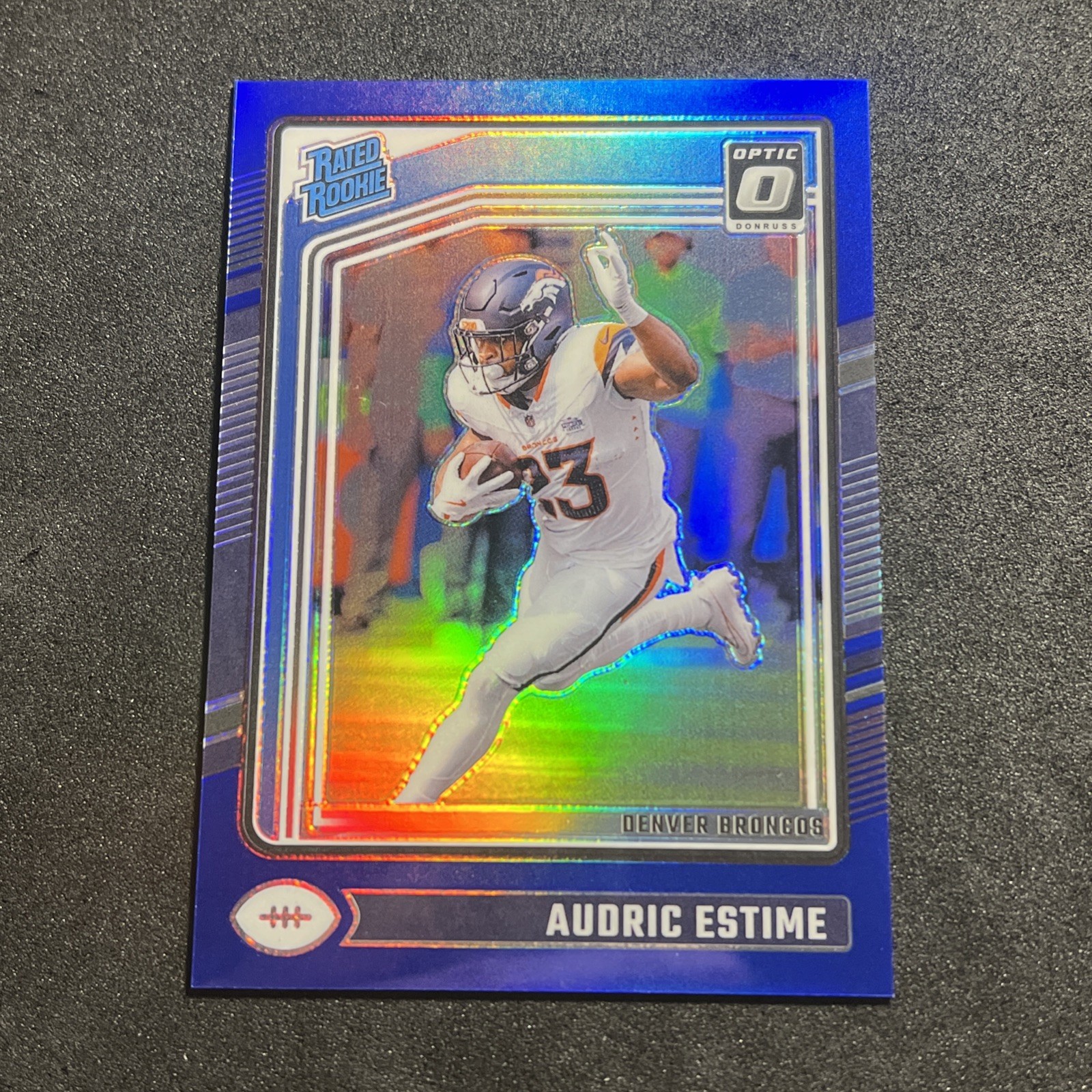 AUDRIC ESTIME Rated Rookie Blue 11/199 2024 Panini Donruss Optic Football #206