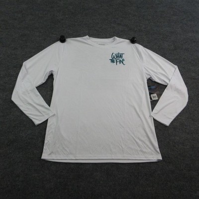 WhatTheFin Shirt Mens 2XL White Long Sleeve Graphic Rum Runner Performance NWT