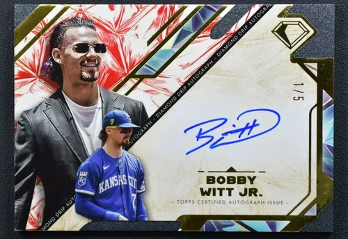2025 Topps Diamond Icons #DDA-BWJ Bobby Witt Jr. Diamond Drip Auto 1/5