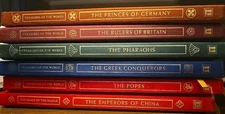 Treasures of the World Books Set Of 6 Hardcover Vintage 1983 Silky Cover w/ Gold