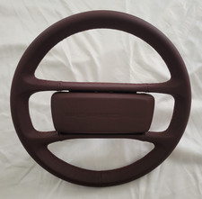 Porsche 924s Steering Wheel Burgundy Leather 94434708402 With Horn Pad