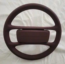PORSCHE 924S  Steering Wheel BURGUNDY LEATHER 94434708402 with Horn Pad