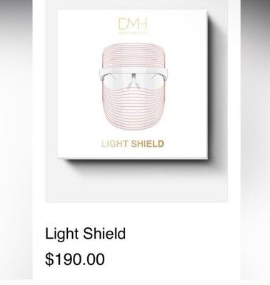 DMH Aesthetics Light Shield At Home LED Light Therapy Mask Skincare Facial New