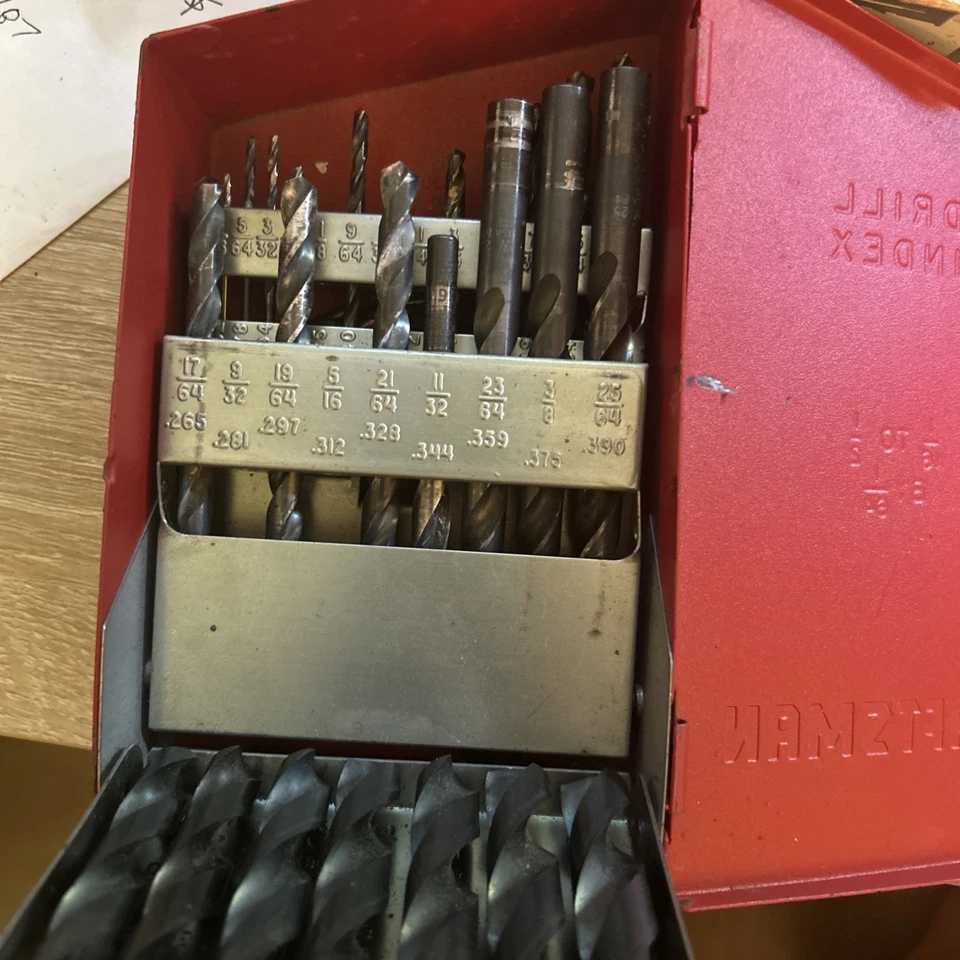 Juego completo - Craftsman 32 piezas índice de taladro 1/16" a 1/2" por 1/64ths Foto 2 de 4
