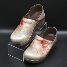 Dansko Women  s Multicolor Floral Professional Nurse Work Clogs Size 38 US 7.5-8