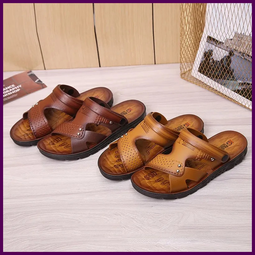 PANTOFOLA D’ORO Sandali scarpe uomo spiaggia punta aperta alta qualità antiscivolo uomo ciabatte traspiranti