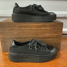 Demonia Men Sneeker-112 Black D-ring Cap Toe Platform Sneaker Size 6