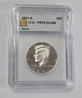2001-S ICG PR70 DCAM Kennedy Silver Half Dollar Proof Coin