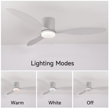 🌟52 Inch Ceiling Fan Light Kit Quiet DC Motor 6 Speed Remote & App Control