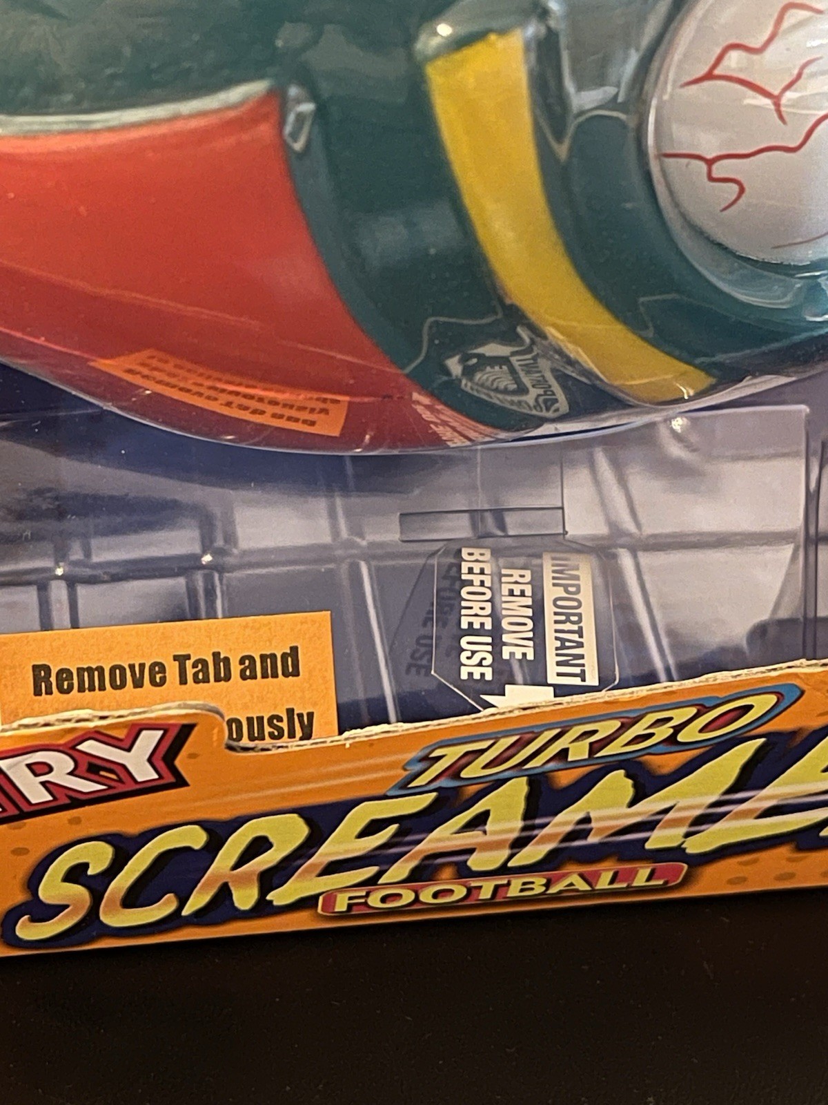 Nerf Turbo Screamer Football 2002 Hasbro Green Scream Madballs NiB
