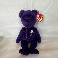 Ty Beanie Baby Princess Diana Bear Purple Retired 1997 with Tag