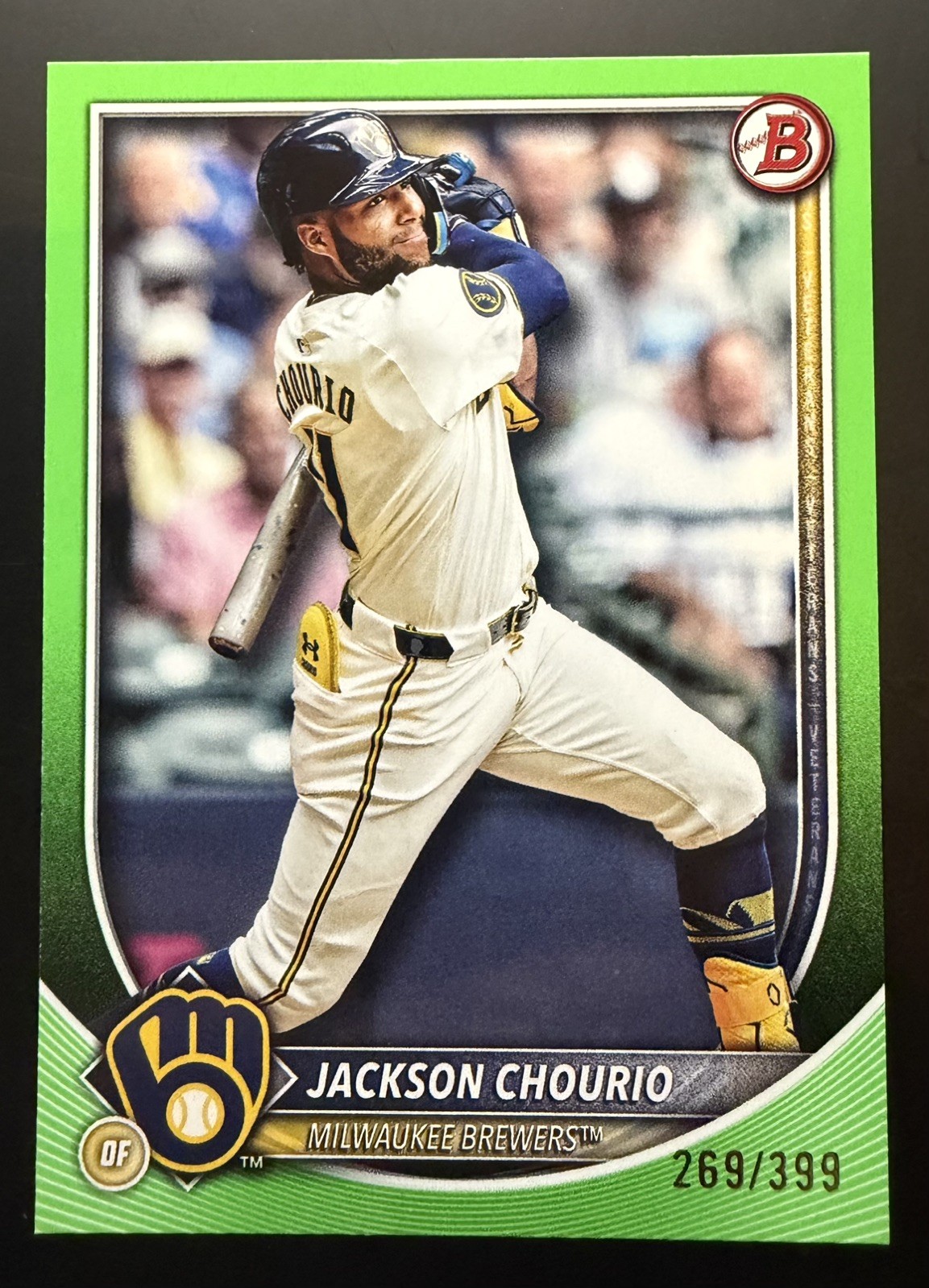 2025 Bowman Jackson Chourio #11 Neon Green /399