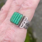 Vintage Carolyn Pollack 925 Sterling Silver Inlay Cobblestone Ring Size 8.25