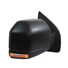 Replacement Black Textured Passenger Side Power Door Mirror w/Dual Heated Glass