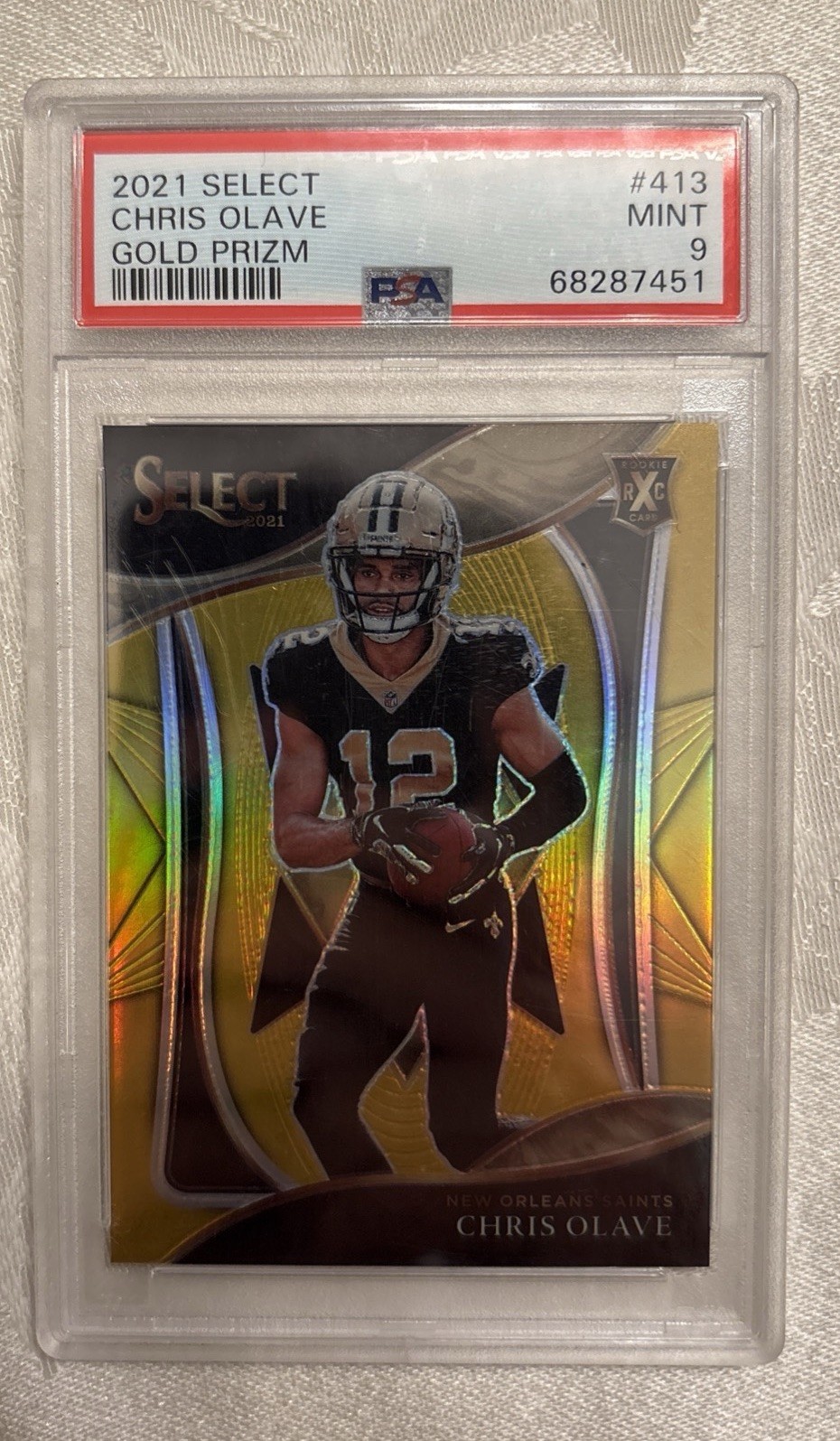 2021 Select Chris Olave Gold Xrc /10 #413 PSA 9 (RC) Rookie Card