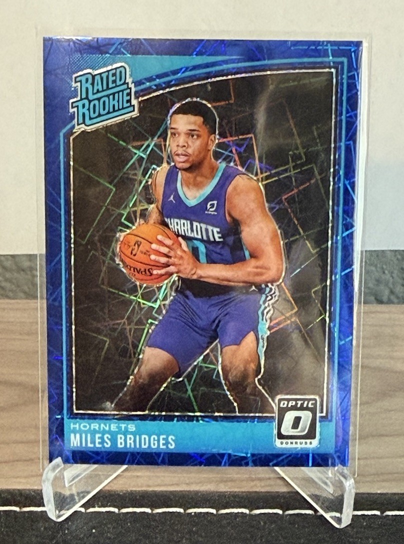 2018-19 Optic Miles Bridges Rated Rookie #172 Blue Velocity Prizm Hornets