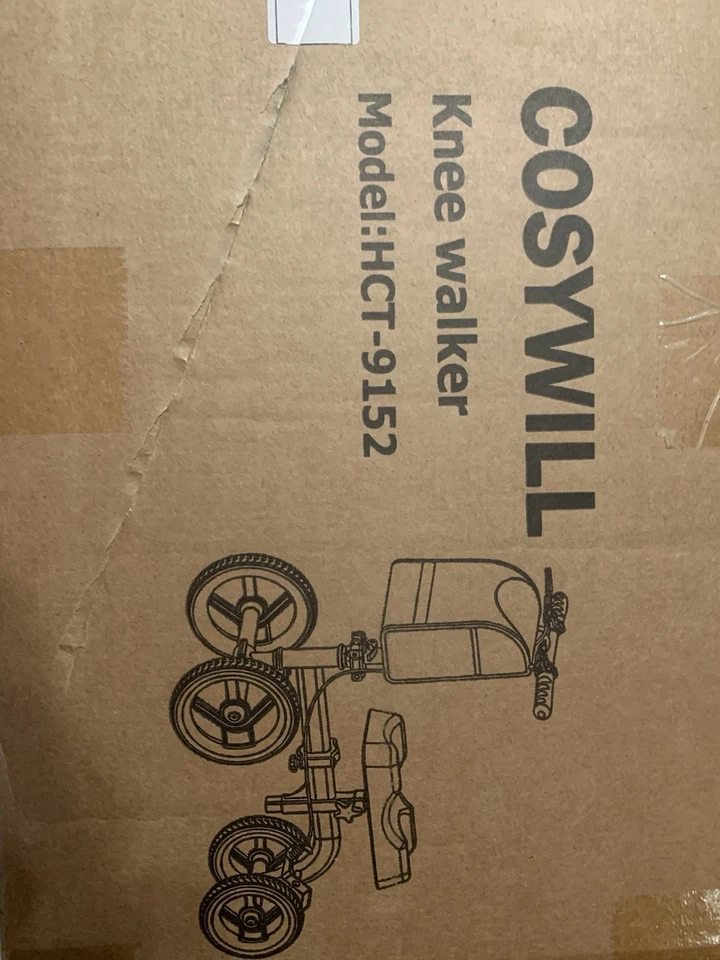 Scooter de joelho dirigível COSYWILL, andador econômico no joelho, dobrável em todo terreno, preto - Imagem 3 de 4