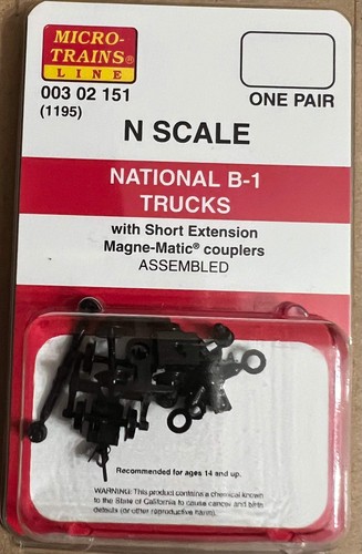 Camiones Micro-Trains escala N 003 02 151 (1195) National B-1 con extensión corta acoplador | Zustand: New