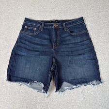 Calvin Klein Jeans Womens High Rise Distressed Raw Hem Denim Shorts Blue Size 10