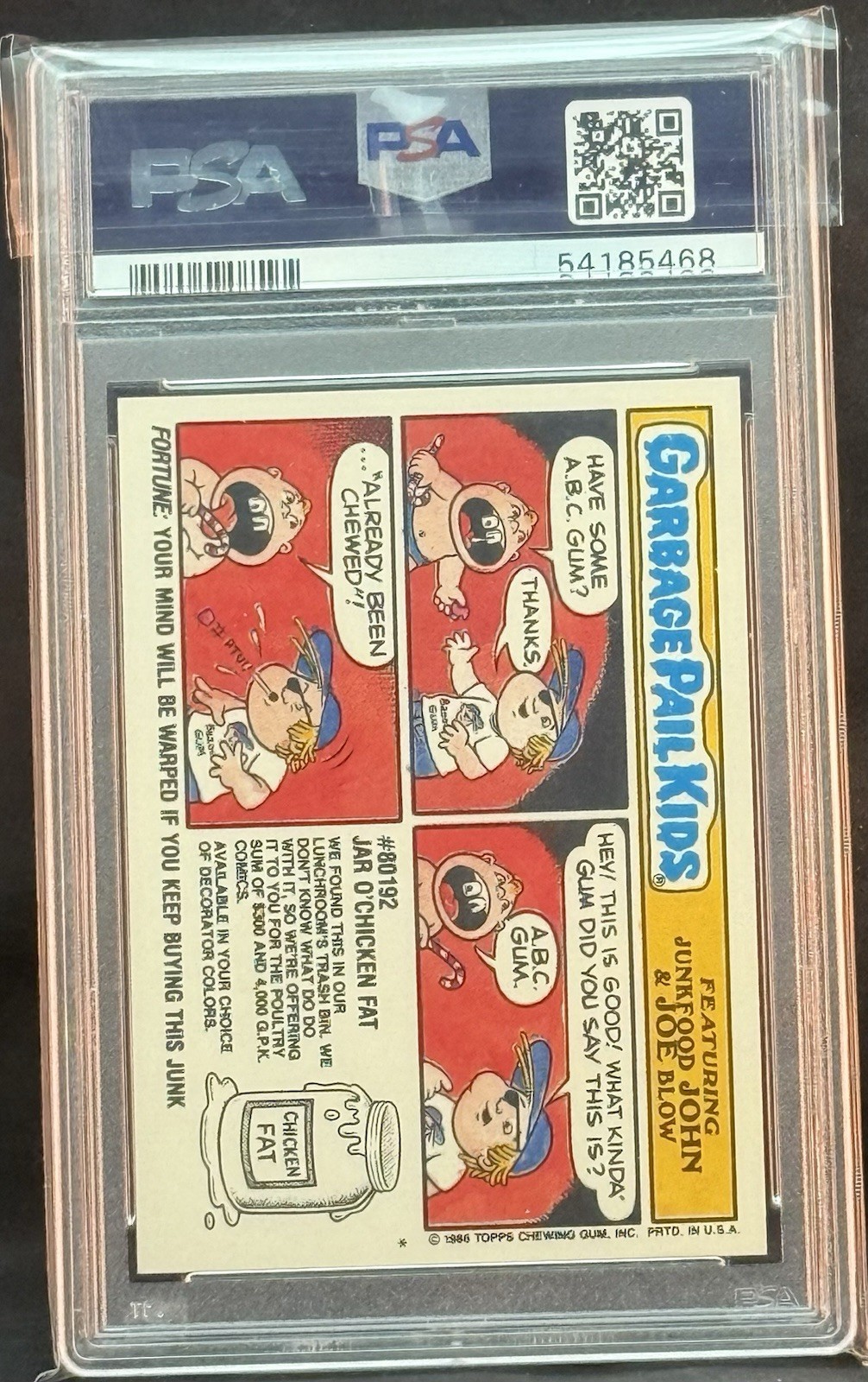 1986 GARBAGE PAIL KIDS SERIES 6 #217A TRASHY TRUDY PSA 10 GEM MINT view 2