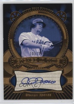 2004 Upper Deck Etchings Etched in Time Blue Ink 105/250 Graham Koonce Auto 3y4