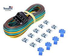 Trailer Wiring Harness Kit 4-Way Wishbone Style, Y Style 18AWG Pure Copper Core