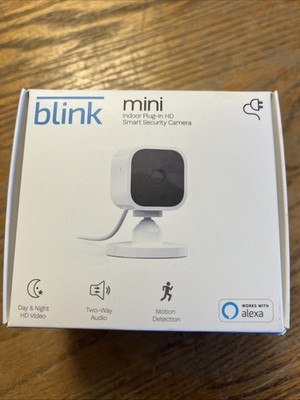 BLINK MINI INDOOR SMART SECURITY CAMERA 1080P HD Plug-In Surveillance BCM00300U