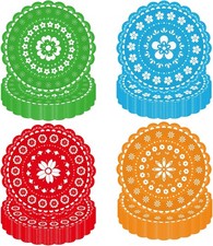 48 PCS Mexican Fiesta Paper Plates 7 Inch, Disposable Cinco De Mayo Party Plates