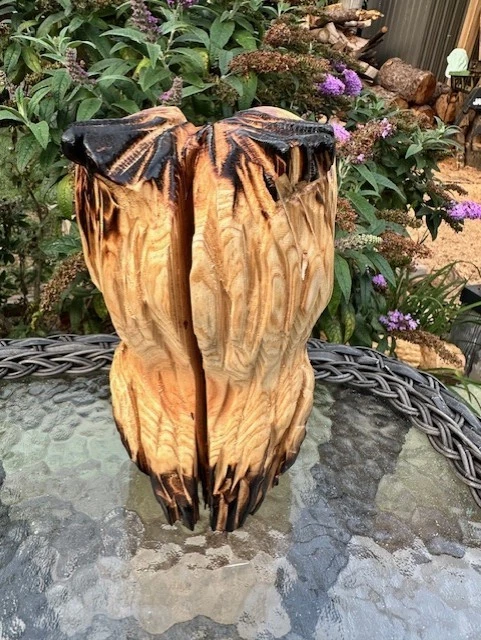 CHAINSAW CARVED CEDAR TWEETY BIRD OWLS!!!!!!! Inspired by Calico Critters!!!!!! - Image 3 of 4