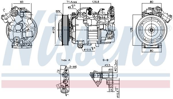 Nissens Kompressor, Klimaanlage 891043 FüR Renault-image