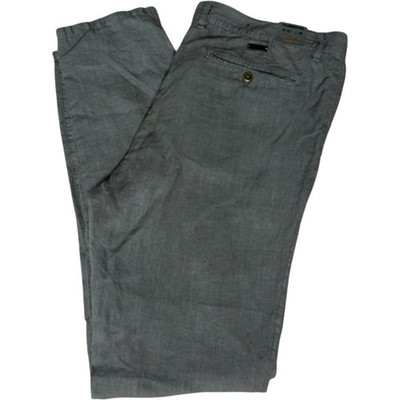 Alberto Pure Linen Chino Herren XL Khaki Regular Fit Hose