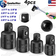 4pcs Impact Socket Adapter Set 1/4" 3/8" 1/2" SAE Driver & Wrench Conversion Kit